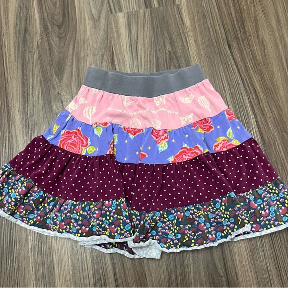Matilda Jane Girls Sz 2 Paint By Numbers Brushstroke Gentry Tiered Skirt Floral - Picture 1 of 8